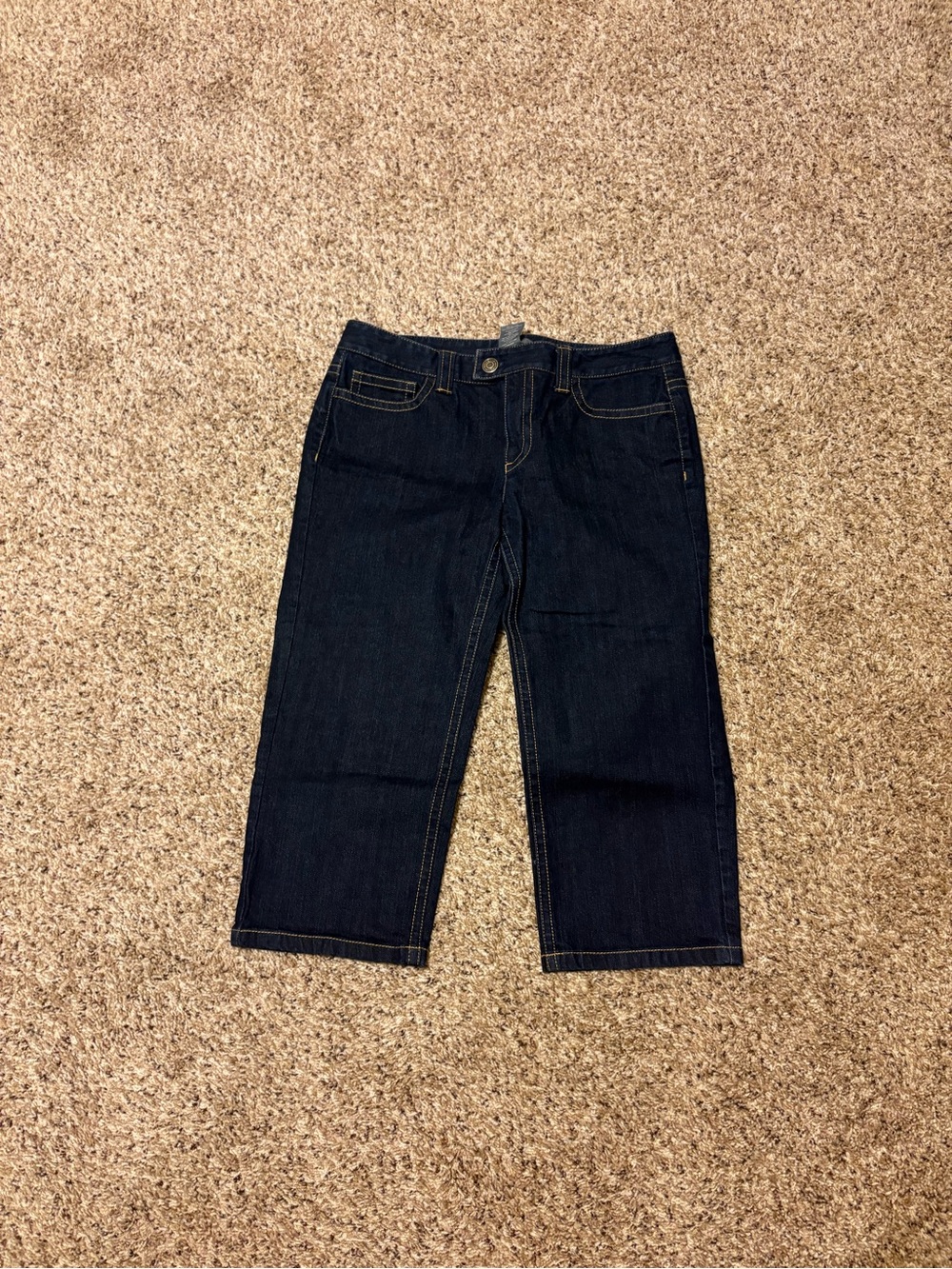 Ann Taylor Dark Wash Denim Cotton Blend Capris ❤️